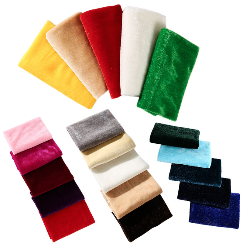 Sewing Velvet Fabric - 5Pcs 50X50Cm Rắn Màu Nhung Vải