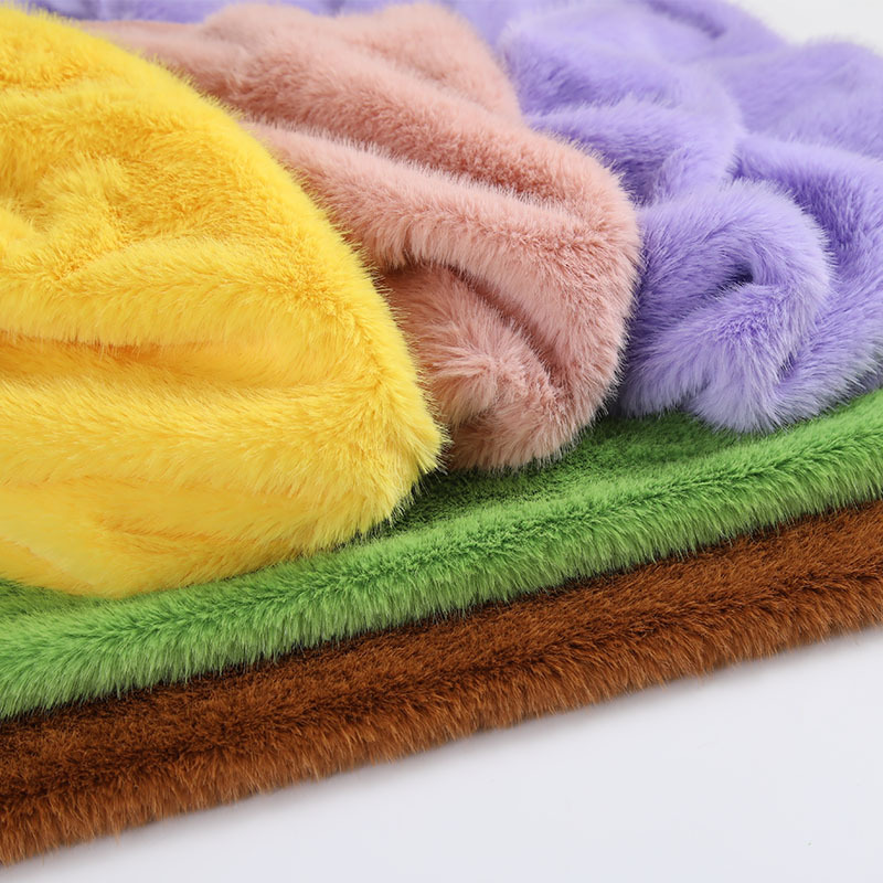 Sewing Garment - High Low Pile Faux Plush Fabric