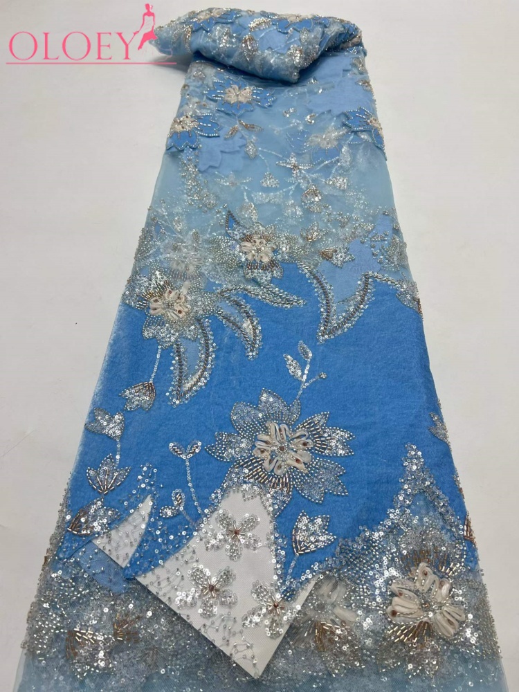 Sewing Velvet Fabric - OLOEY Velvet African Sequins Lace Fabric