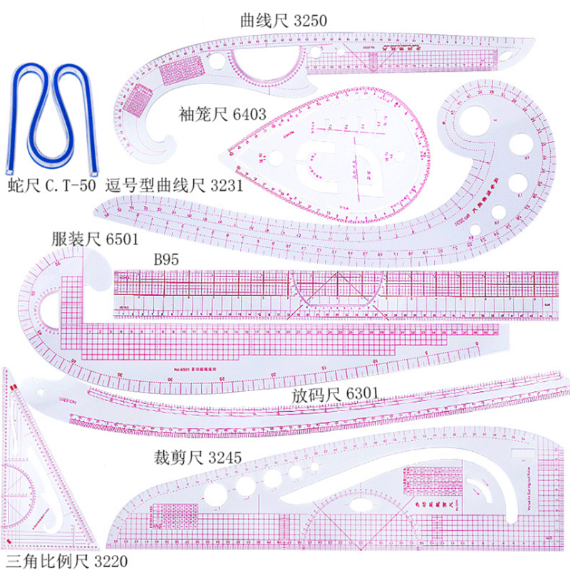 Quilting Ruler Square - 9Pcs Bộ Đường May Đo Thước
