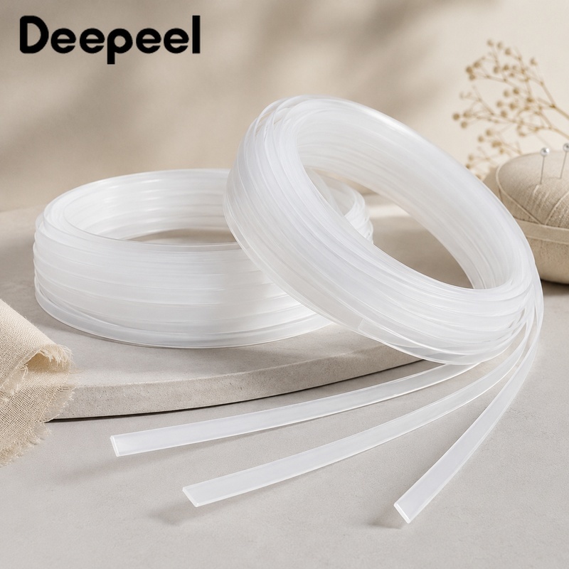 Textile Sewing Support - 20Meters 4-12mm Clear PP Corset Boning