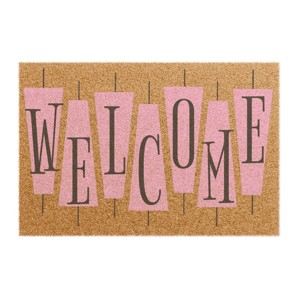 Century Textile & Sewing Supply Avenue C North Saskatoon Sk - Retro Pink Cute Doormat Welcome Coir