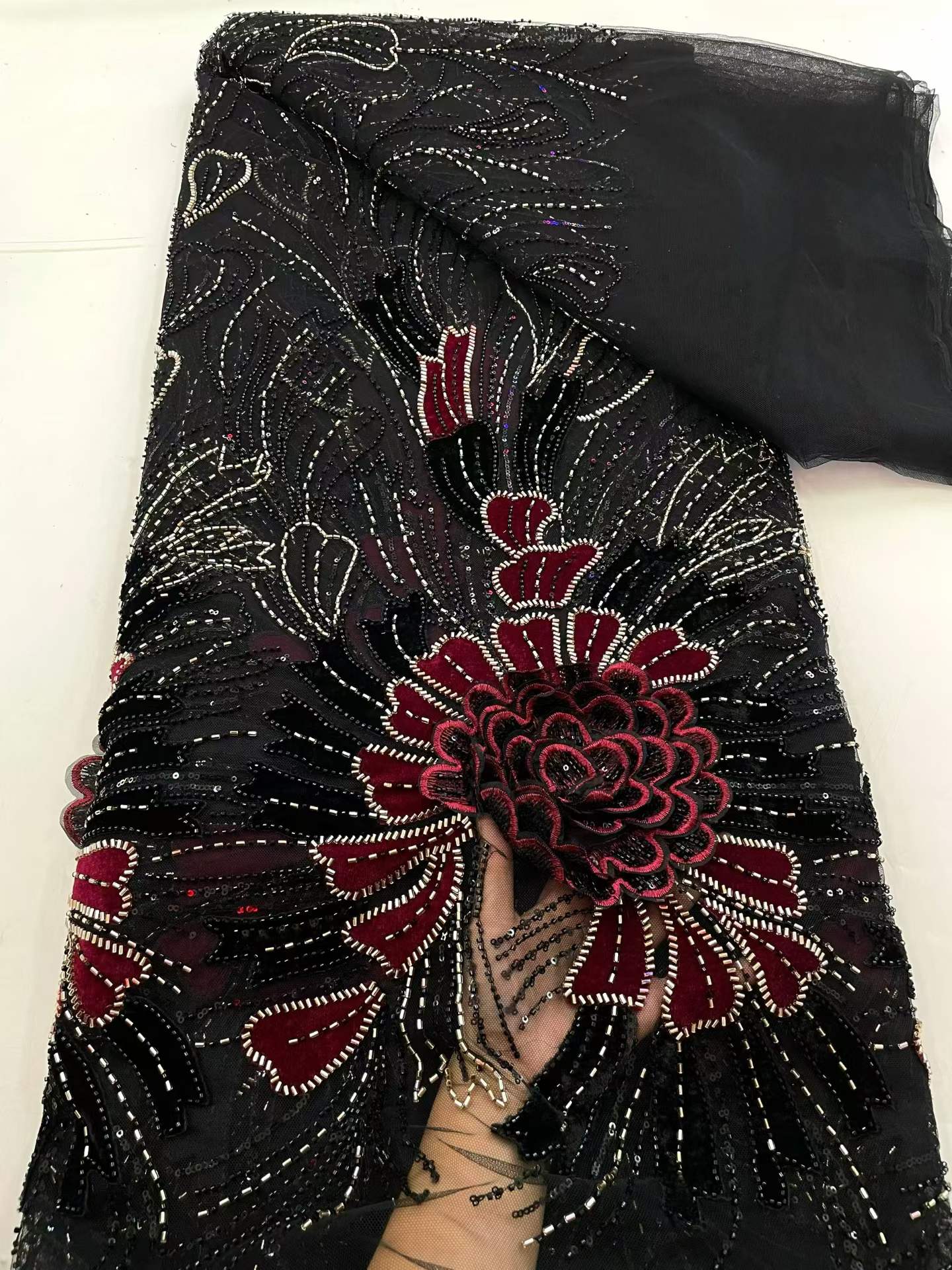 5Y Nigerian Classic Sequins Ve - đánh giá và giá Sewing Velvet Fabric
