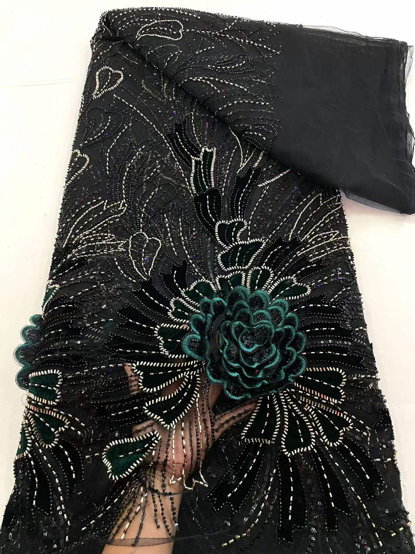 5Y Nigerian Classic Sequins Ve - đánh giá và giá Sewing Velvet Fabric