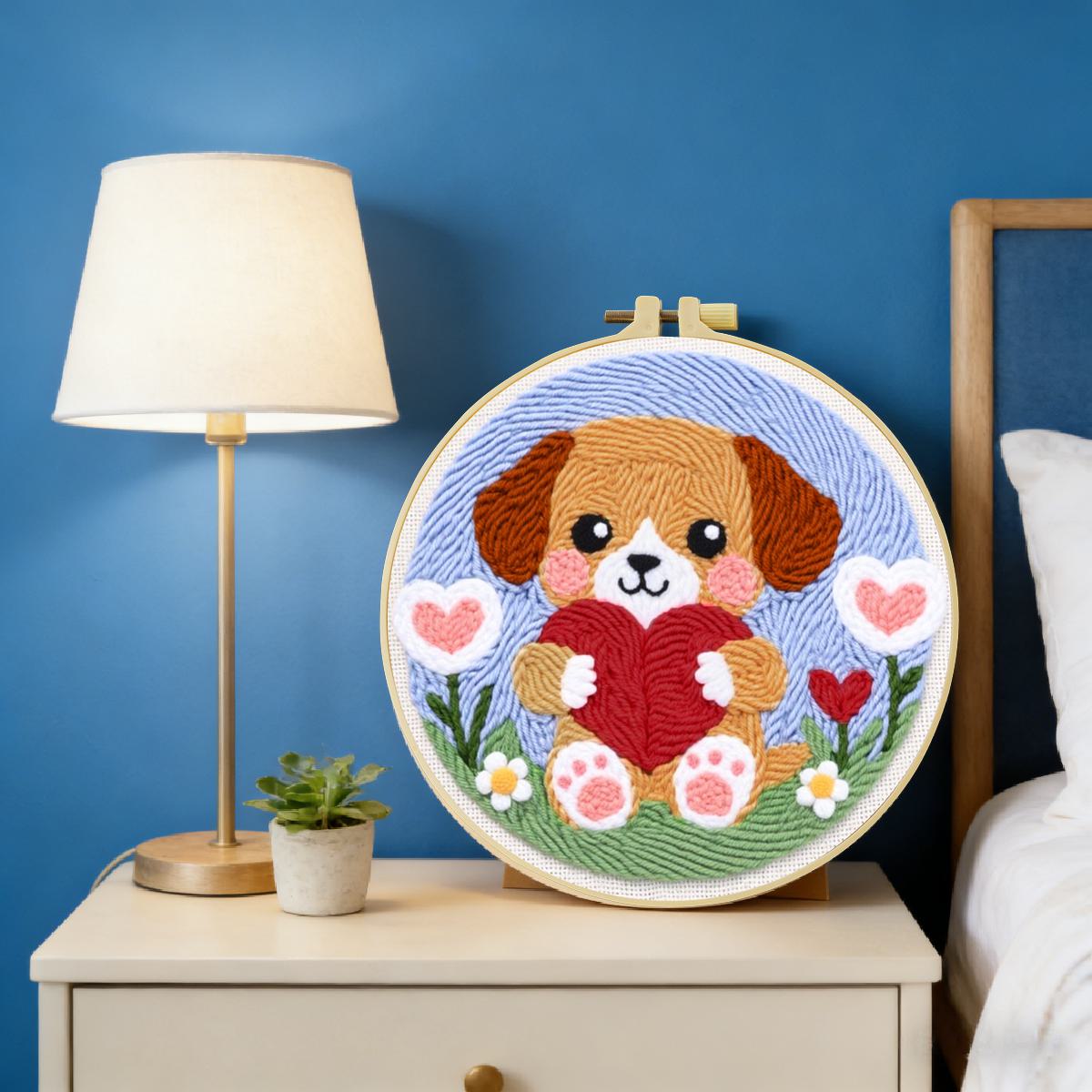20X20CM/7.87inch Dog Punch Nee - đánh giá và giá Sewing Textile Art
