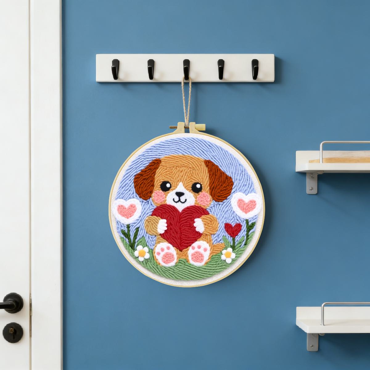 20X20CM/7.87inch Dog Punch Nee - đánh giá và giá Sewing Textile Art