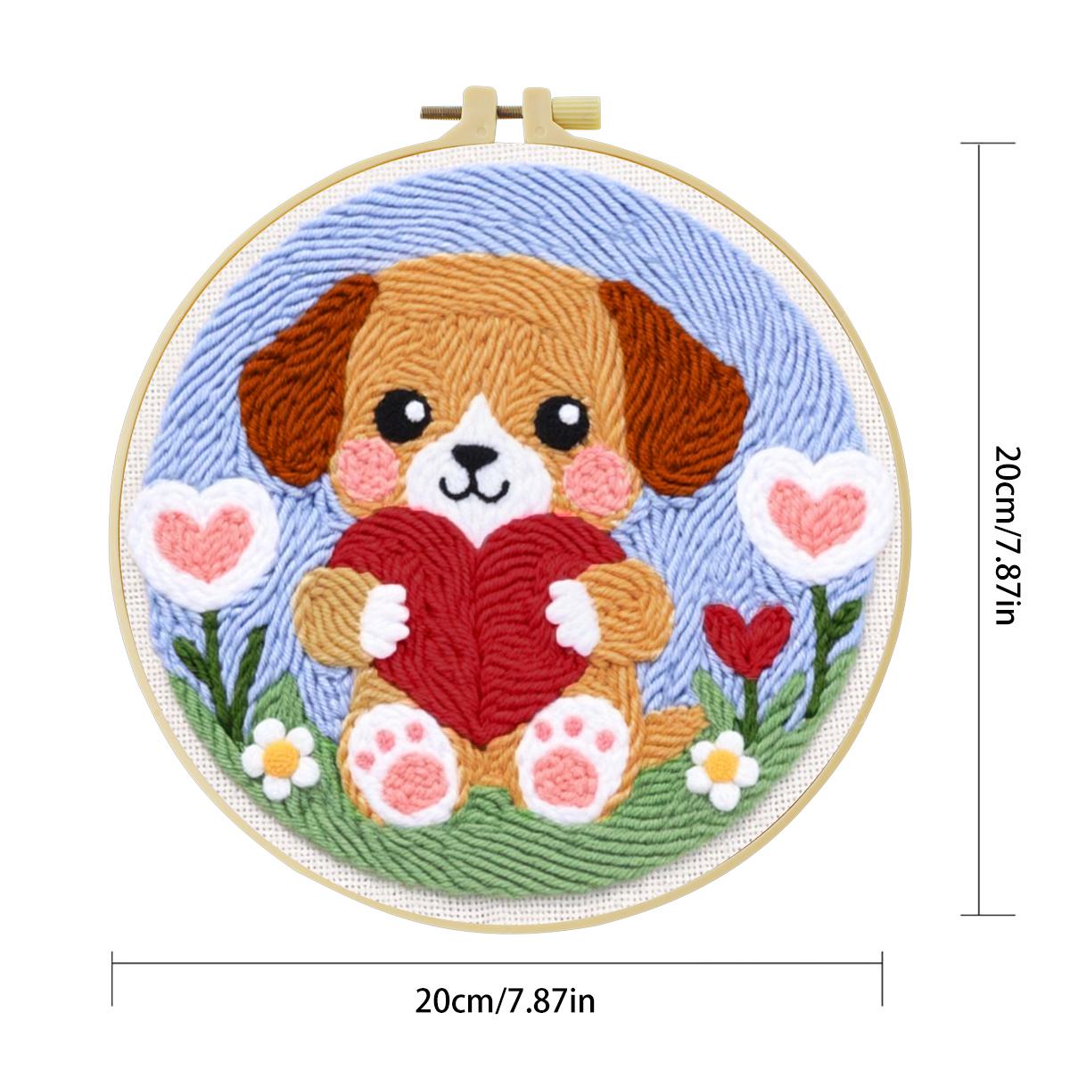 20X20CM/7.87inch Dog Punch Nee - đánh giá và giá Sewing Textile Art