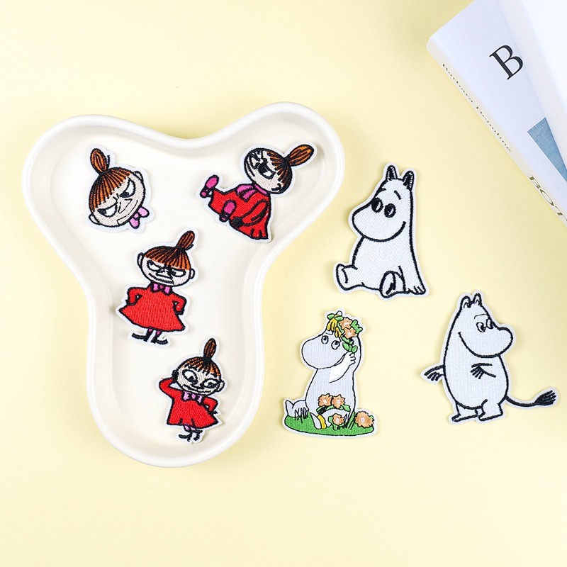 Moomin Cute Cartoon Embroidere - đánh giá và giá Iron On Patch