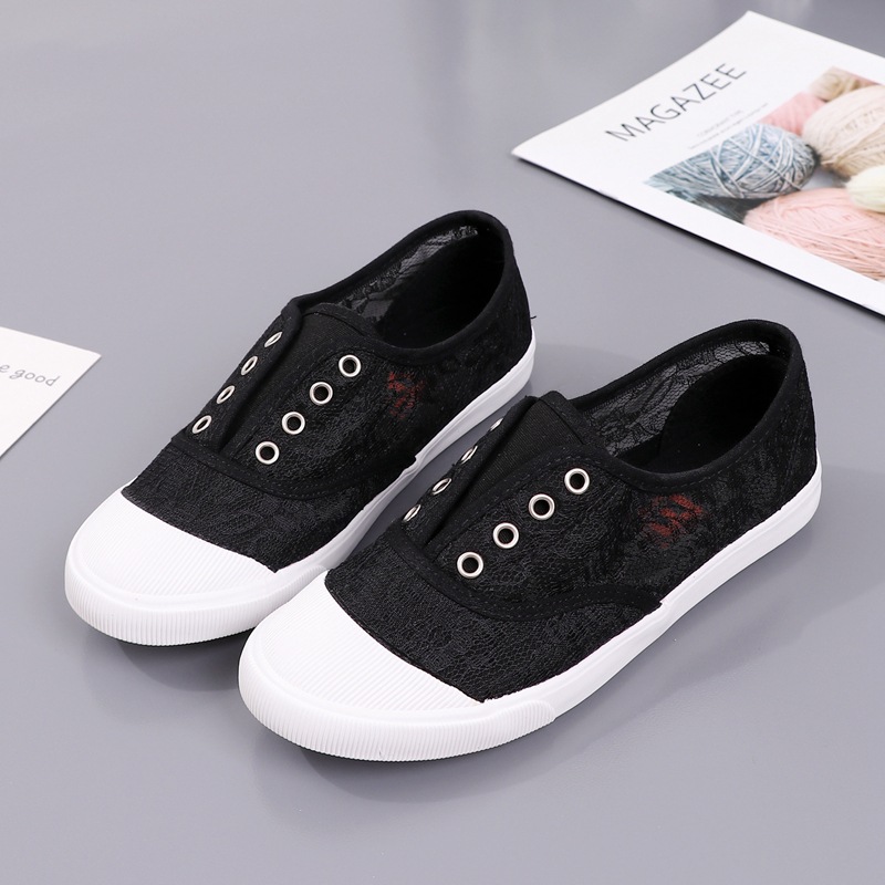 Fashion Lace White Canvas Shoe - đánh giá và giá Sewing Garment