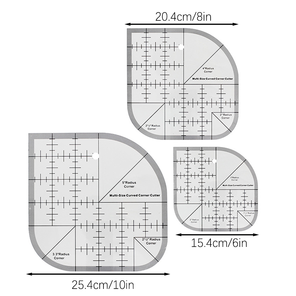 Non Slip Curved Corner Cutter  - đánh giá và giá Quilting Ruler Square