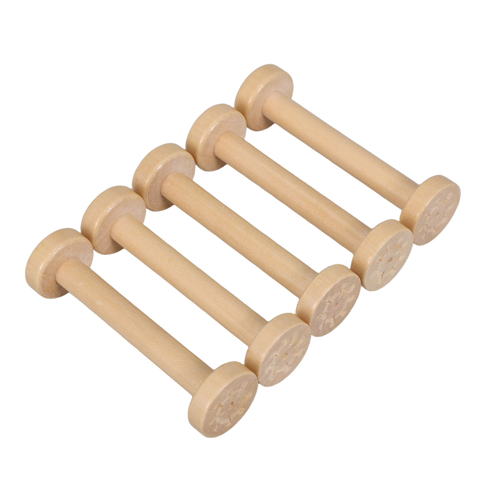 5Pcs Wooden Spools Natural Vin - đánh giá và giá Sewing Textiles