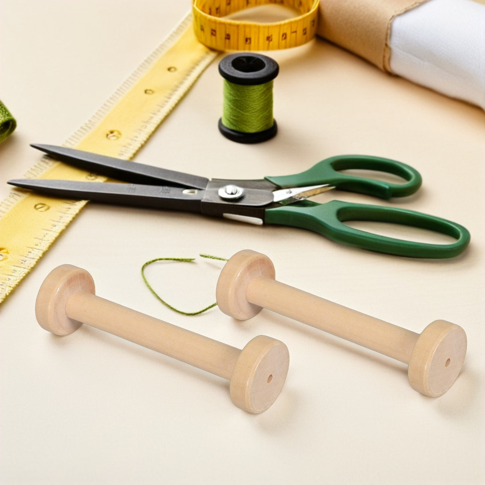 5Pcs Wooden Spools Natural Vin - đánh giá và giá Sewing Textiles