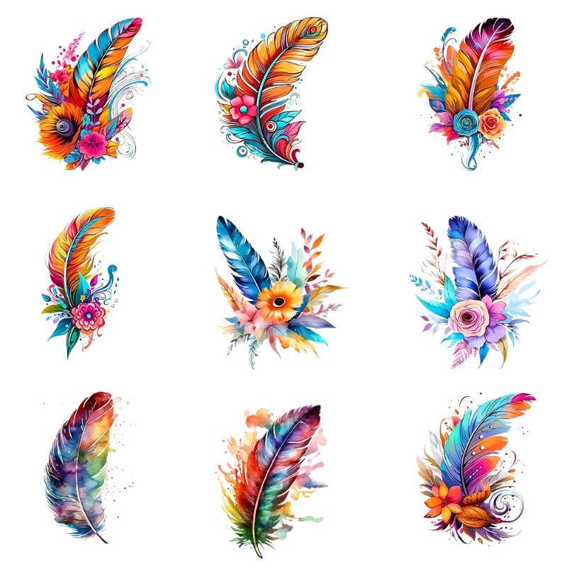 Colorful Feather Bohemian Iron - đánh giá và giá Iron On Patch