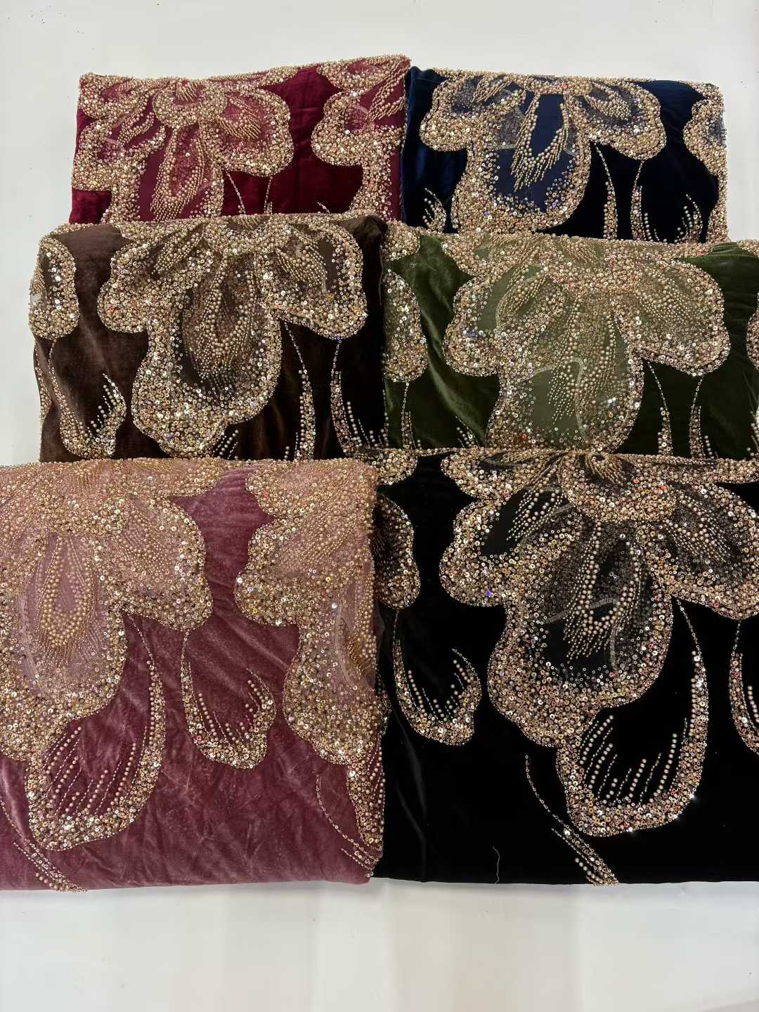 African Velvet Beaded Heavy La - đánh giá và giá Sewing Velvet Fabric