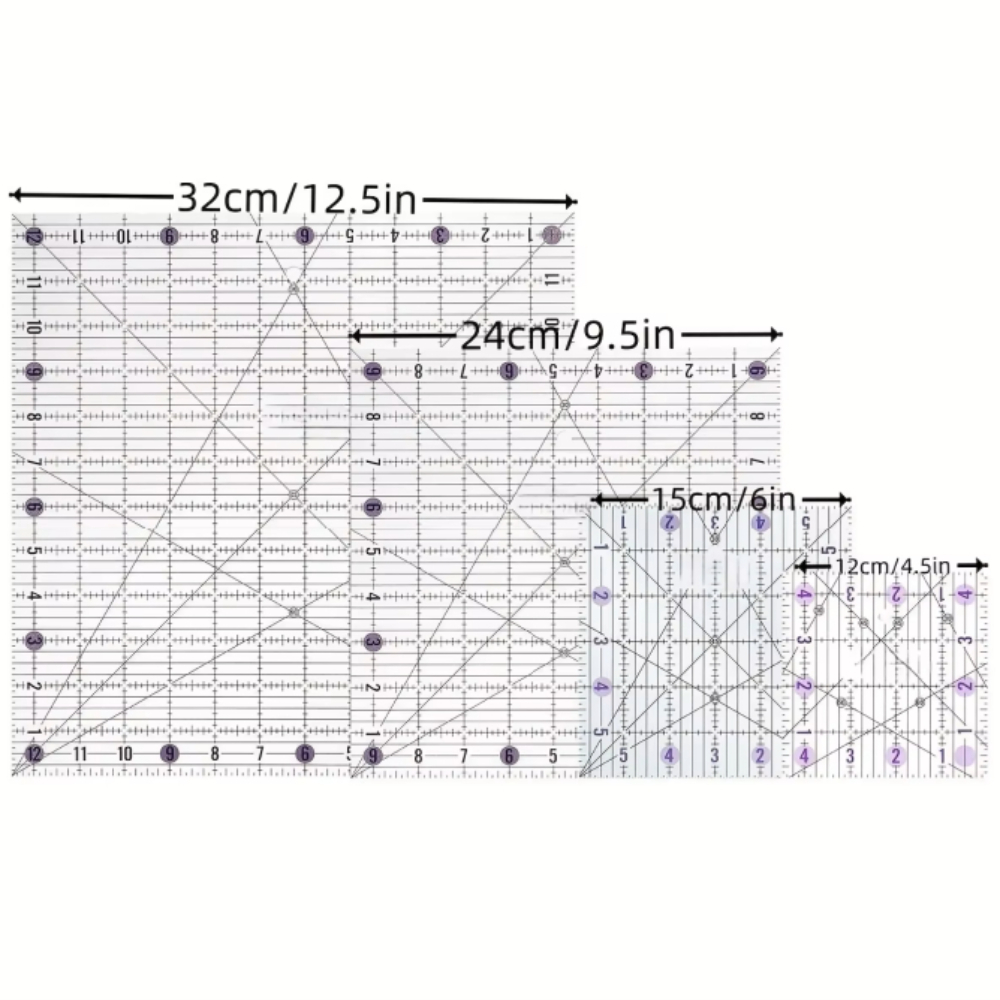 4pcs Square Acrylic Quilting R - đánh giá và giá Quilting Ruler Square