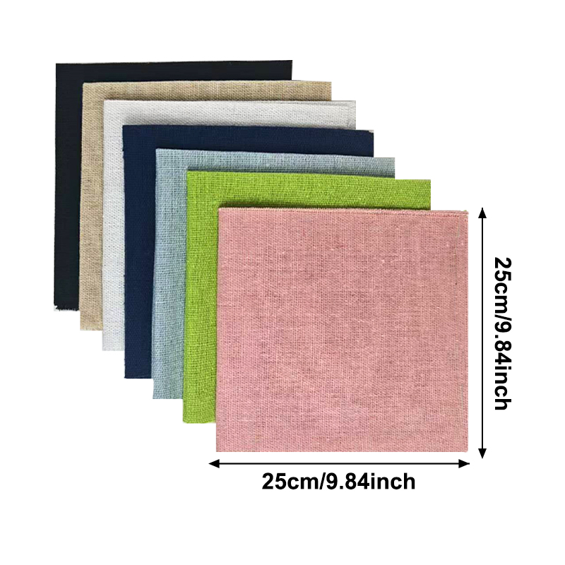 7-Piece Set of 25* 25cm Linen  - đánh giá và giá Sewing Textile Art