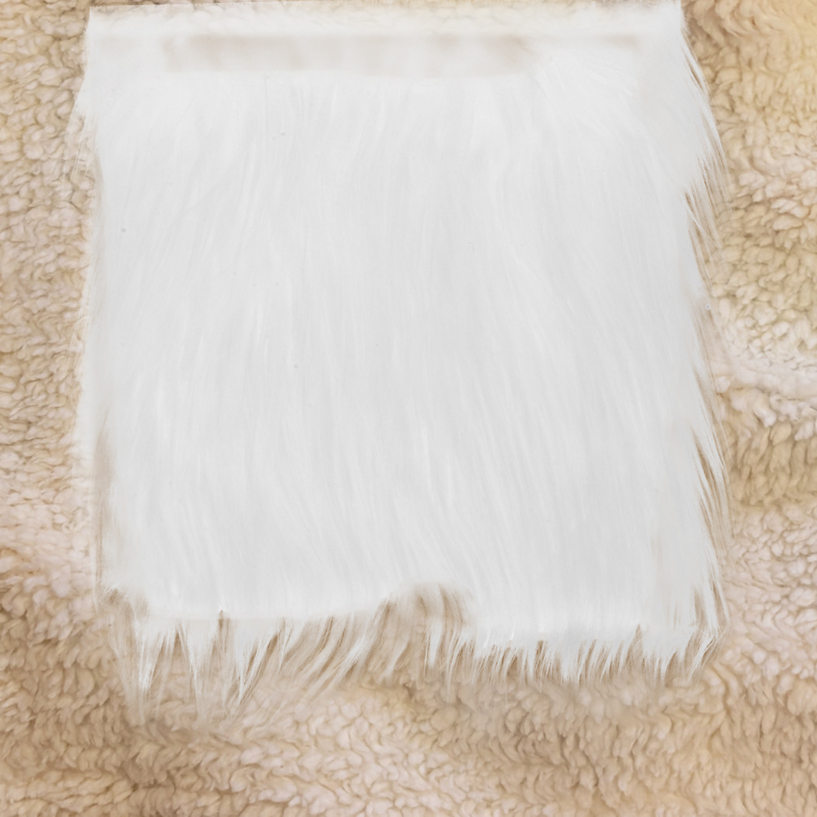 2Pcs Square Long Hair Faux Fab - đánh giá và giá Sewing Textiles