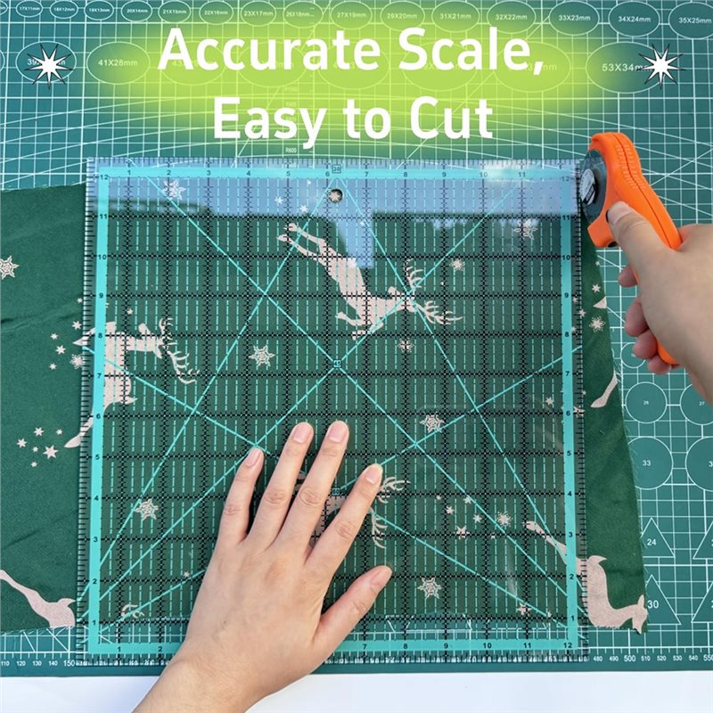 A25F-Blue 7-Piece Collar Ruler - đánh giá và giá Quilting Ruler Square