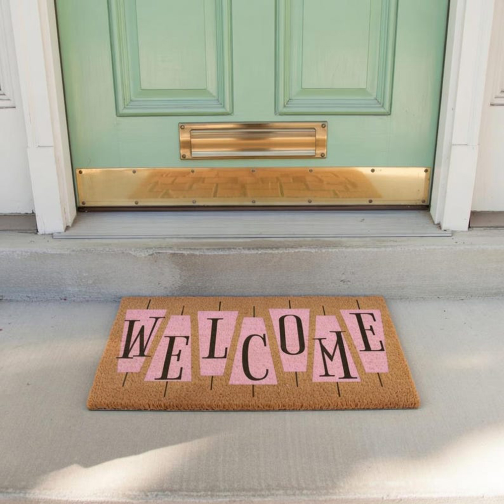 Retro Pink Cute Doormat Welcom - đánh giá và giá Century Textile & Sewing Supply Avenue C North Saskatoon Sk