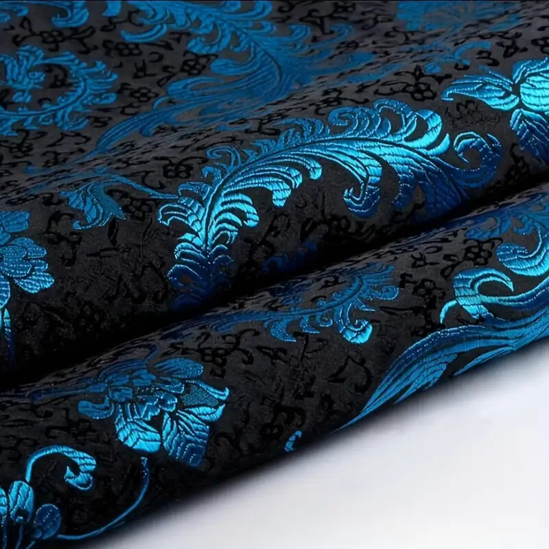 3D Blue Phoenix Tail Brocade F - đánh giá và giá Sewing Garment