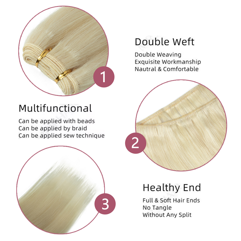 Ash Blonde Hair Wefts Human Ha - đánh giá và giá Sewing Lab